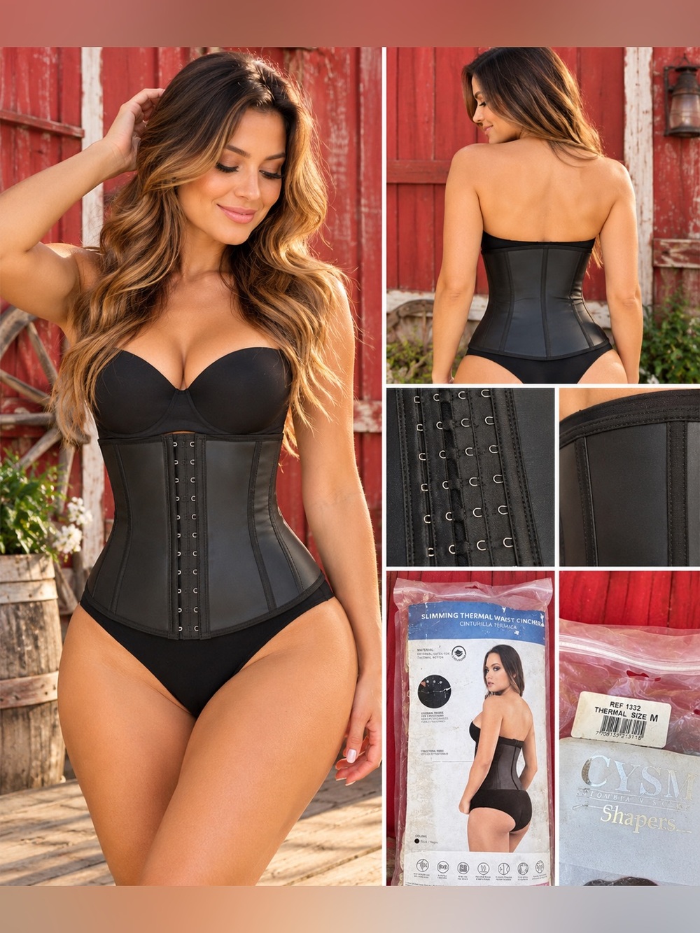 New CYSM Colombia Slimming Thermal Waist Cincher Black Size M Waist Trainer